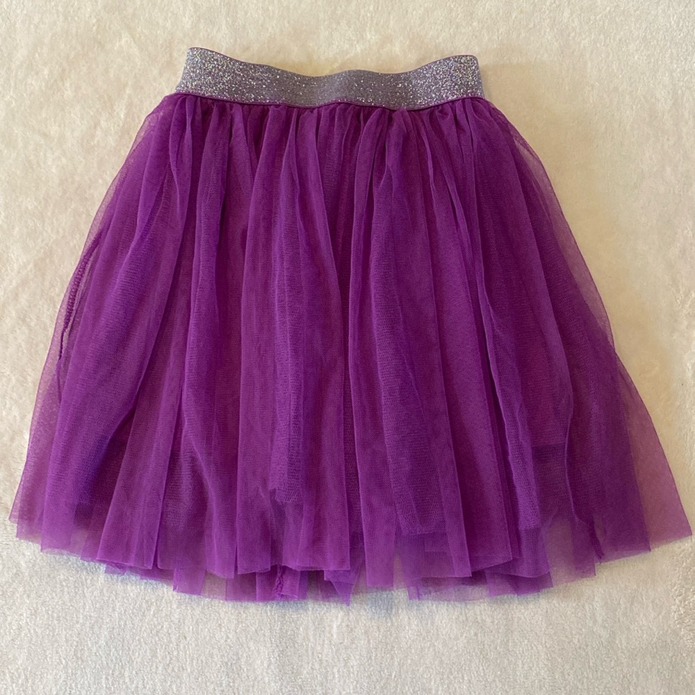 Disney Special Edition Purple‎ Tule Skirt with Glitter Band Size Small 7/8